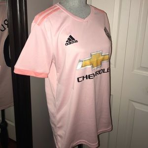 Baby Pink Manchester United Rashford Jersey